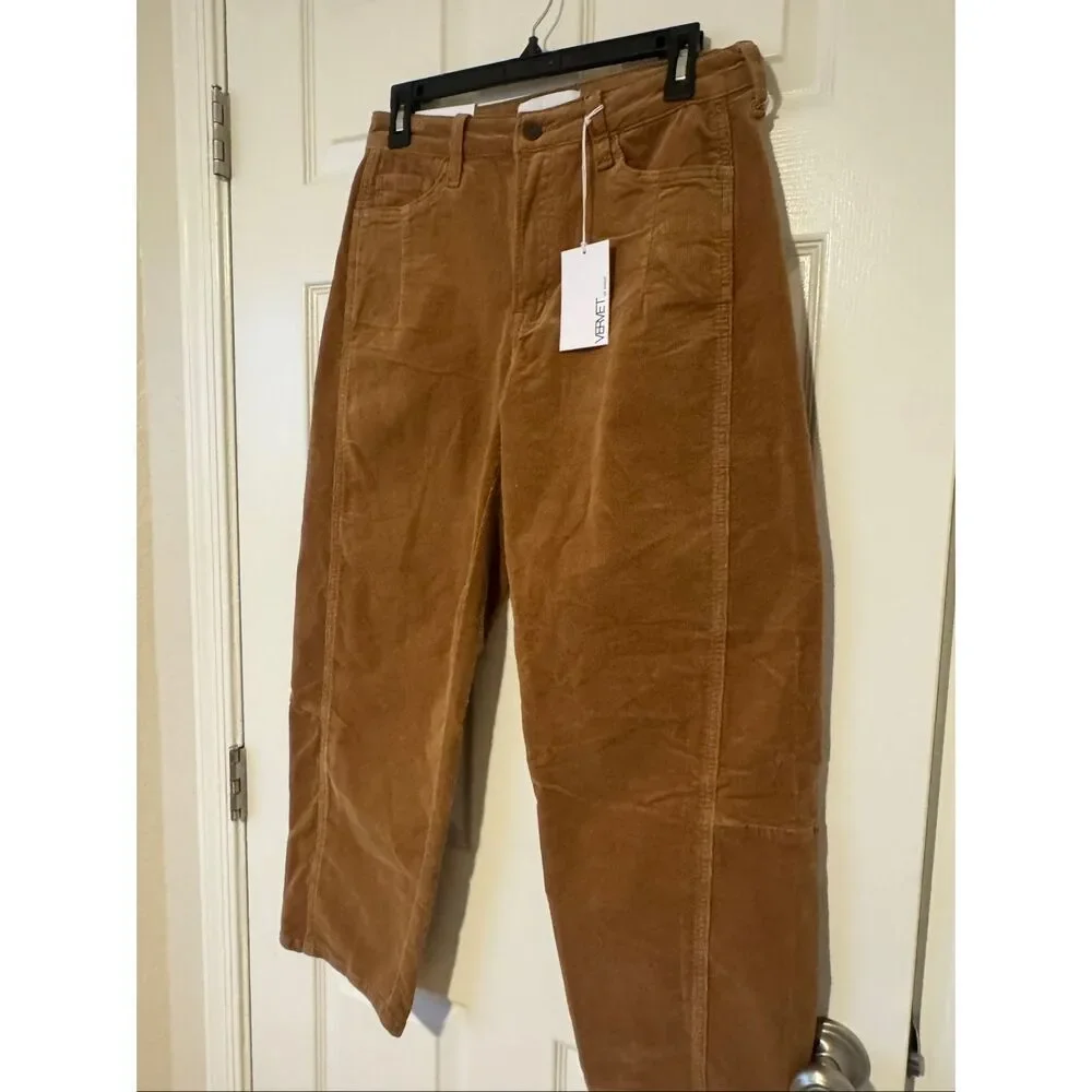 VERVET corduroy barrel jeans